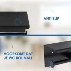 Toiletrolhouder Met Telefoonhouder - Zelfklevend / Boren / Zonder Boren - Incl. Handdoekhaakjes - WC Rolhouder - Zwart 22 Toiletrolhouder Met Telefoonhouder - Zelfklevend / Boren / Zonder Boren - Incl. Handdoekhaakjes - WC Rolhouder - Zwart -Badkamer Product Winkel 1200x1199