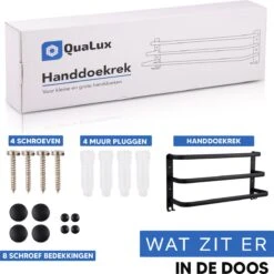 Qualux® Handdoekrek Inclusief Handdoek - 3 Stangen - Badkamer - Handdoekrek Zwart - Handdoekstang - Handdoekhouder - Handdoekenrek 15 Qualux® Handdoekrek Inclusief Handdoek - 3 Stangen - Badkamer - Handdoekrek Zwart - Handdoekstang - Handdoekhouder - Handdoekenrek -Badkamer Product Winkel 1200x1200 1067