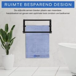 Qualux® Handdoekrek Inclusief Handdoek - 3 Stangen - Badkamer - Handdoekrek Zwart - Handdoekstang - Handdoekhouder - Handdoekenrek 17 Qualux® Handdoekrek Inclusief Handdoek - 3 Stangen - Badkamer - Handdoekrek Zwart - Handdoekstang - Handdoekhouder - Handdoekenrek -Badkamer Product Winkel 1200x1200 1068