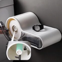 Merkloos Decopatent® Design Toiletrolhouder Met Lade & Leg Plankje - Zonder Boren - Hangende Toiletpapierhouder - Toilet Wc Rol Houder 17 Merkloos Decopatent® Design Toiletrolhouder Met Lade & Leg Plankje - Zonder Boren - Hangende Toiletpapierhouder - Toilet Wc Rol Houder -Badkamer Product Winkel 1200x1200 107