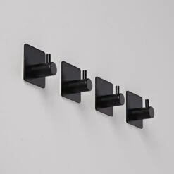 Handdoekhaakjes - Badkamer Zelfklevend – 4 Stuks – RVS - Zwart -Badkamer Product Winkel 1200x1200 1083