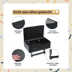 Toiletrolhouder Zwart Met Plankje En Bakje - Zonder Boren - Wc Rolhouder Zelfklevend - Inclusief Extra Handdoekhaak 15 Toiletrolhouder Zwart Met Plankje En Bakje - Zonder Boren - Wc Rolhouder Zelfklevend - Inclusief Extra Handdoekhaak -Badkamer Product Winkel 1200x1200 114