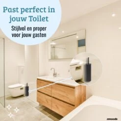 Mmoods WC Borstel Met Houder Hangend Zwart - Toiletborstel Siliconen Industrieel Design -Badkamer Product Winkel 1200x1200 1202