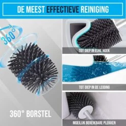 Strex Toiletborstel Siliconen Met Houder - Sneldrogend, Hygiënisch & Antibacteriële Werking - WC Borstel - Toilet Borstel Houder -Badkamer Product Winkel 1200x1200 1215