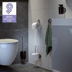 Tiger Tune - Toiletborstel Met Houder - RVS Geborsteld / Zwart -Badkamer Product Winkel 1200x1200 1230