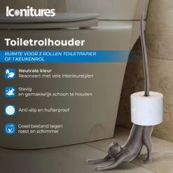 KAT Reserverolhouder - Toiletrolstandaard - Keukenrolhouder - WC Rolhouder Staand - Toiletrolhouder Staand - Reserverolhouders - Poes 14 KAT Reserverolhouder - Toiletrolstandaard - Keukenrolhouder - WC Rolhouder Staand - Toiletrolhouder Staand - Reserverolhouders - Poes -Badkamer Product Winkel 1200x1200 1243