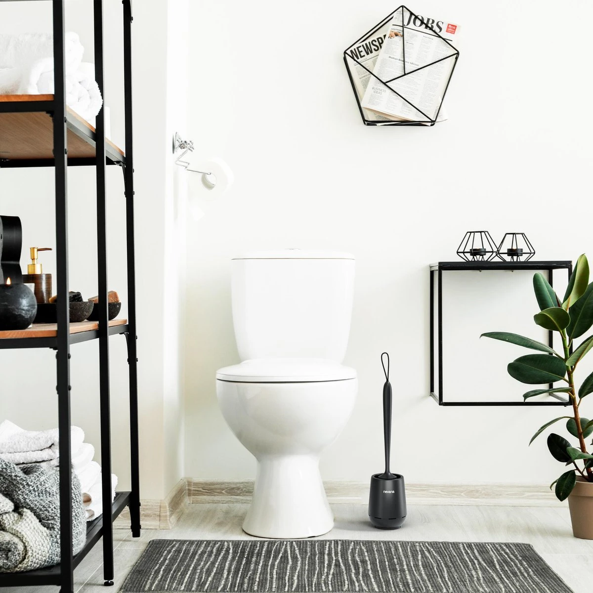 Toiletborstel Met Houder - WC Borstel - Vrijstaand - Siliconen - Zwart 9 Toiletborstel Met Houder - WC Borstel - Vrijstaand - Siliconen - Zwart - Afbeelding 7