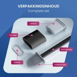 Roegaarden WC Borstel Met Houder – Toiletborstel – Siliconen – Vrijstaand En Hangend – Zwart -Badkamer Product Winkel 1200x1200 1292