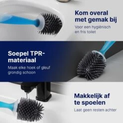 Mdxl® Siliconen WC Borstel Met Zeepdispenser - Hervulbaar - Vrijstaand Of Hangend - Sneldrogend, Hygiënisch & Antibacteriële Werking - Zonder Boren - Toilet Brush - Toiletborstel Houder - Lekbak 14 Mdxl® Siliconen WC Borstel Met Zeepdispenser - Hervulbaar - Vrijstaand Of Hangend - Sneldrogend, Hygiënisch & Antibacteriële Werking - Zonder Boren - Toilet Brush - Toiletborstel Houder - Lekbak -Badkamer Product Winkel 1200x1200 1296