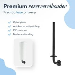SODEAL Luxe Reserverolhouder Zwart - Reserverolhouder Hangend - Toiletrolhouder Zwart - Wc Rolhouder Zwart -Badkamer Product Winkel 1200x1200 1302