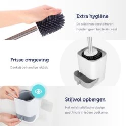 WC Borstel - Toiletborstel - WC Borstel Met Houder - Siliconen Toiletborstel - Vrijstaand Of Hangend - Slimme Lekbak - Optimale Hygiëne -Badkamer Product Winkel 1200x1200 1303