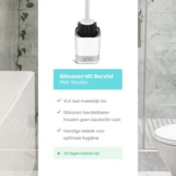 WC Borstel - Toiletborstel - WC Borstel Met Houder - Siliconen Toiletborstel - Vrijstaand Of Hangend - Slimme Lekbak - Optimale Hygiëne -Badkamer Product Winkel 1200x1200 1304