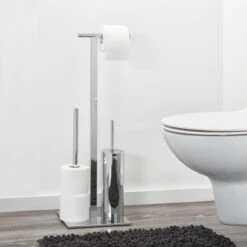 Sealskin Square Toiletbutler Vrijstaand - Toiletborstel Met Houder - Toiletrolhouder Zonder Klep - Reserverolhouder - Chroom -Badkamer Product Winkel 1200x1200 1316