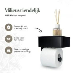 Gatot Goodies RVS Toiletrolhouder Met Plankje - WC Rolhouder Zwart Zonder Boren –Toiletpapierhouder Zelfklevend – Met Lade -Badkamer Product Winkel 1200x1200 132