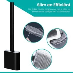 Merkloos WC Borstel Met Houder Zwart - Zwarte Toiletborstel - Duurzame Wc Borstel - Duurzame Toiletborstel -Badkamer Product Winkel 1200x1200 1332
