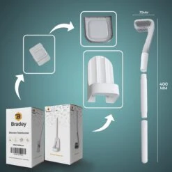 Bradey Toiletborstel Siliconen - WC Borstel Met Houder - Optimale Hygiëne - Golfclub-vorm - Komt In Alle Hoeken -Badkamer Product Winkel 1200x1200 1378