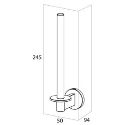 Tiger Noon Reserverolhouder - Zwart -Badkamer Product Winkel 1200x1200 1388