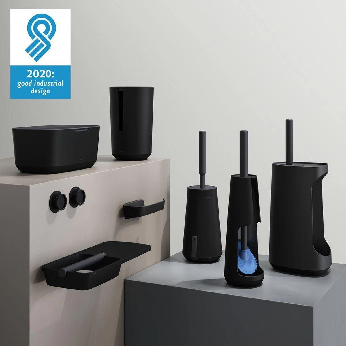 Tiger Tess - Toiletborstelhouder Vrijstaand Met Swoop® Borstel Flexibel - Zwart / Antraciet 8 Tiger Tess - Toiletborstelhouder Vrijstaand Met Swoop® Borstel Flexibel - Zwart / Antraciet - Afbeelding 6