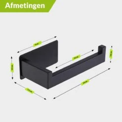 Toiletrolhouder Zonder Boren - Zwart - WC Rolhouder Zelfklevend -Badkamer Product Winkel 1200x1200 14