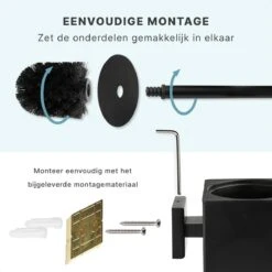 Toiletborstel Met Houder - Hangend - RVS - Mat Zwart - H 42,6 Cm 14 Toiletborstel Met Houder - Hangend - RVS - Mat Zwart - H 42,6 Cm -Badkamer Product Winkel 1200x1200 1446