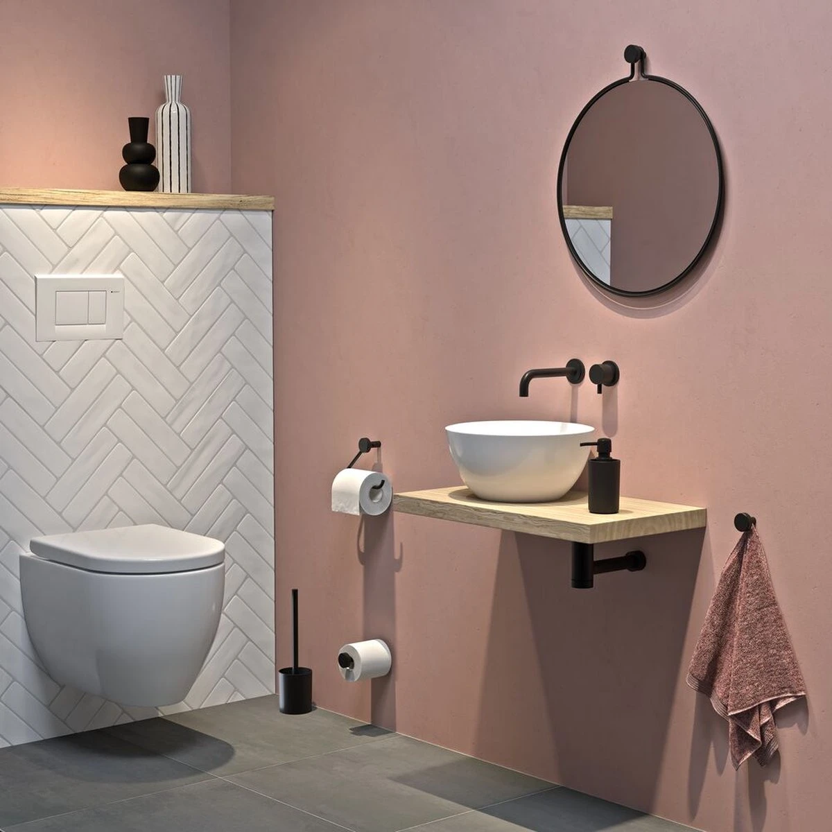 Tiger Porto - Toiletborstel Met Houder - Vrijstaand - Zwart 5 Tiger Porto - Toiletborstel Met Houder - Vrijstaand - Zwart - Afbeelding 3