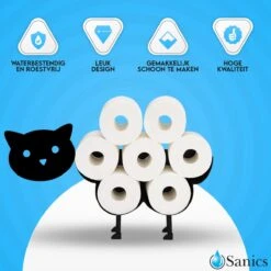 Sanics Reserverolhouder Vrijstaand - Hangend - Wandhouder - Kat - Zwart -Badkamer Product Winkel 1200x1200 1465