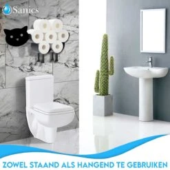 Sanics Reserverolhouder Vrijstaand - Hangend - Wandhouder - Kat - Zwart -Badkamer Product Winkel 1200x1200 1466