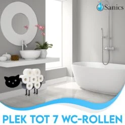 Sanics Reserverolhouder Vrijstaand - Hangend - Wandhouder - Kat - Zwart -Badkamer Product Winkel 1200x1200 1467
