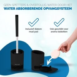 WITTS WC Borstel Met Houder - Staand Of Hangend – Mat Zwart - Incl. Absorberende Pad -Badkamer Product Winkel 1200x1200 1471