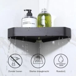 Cgoods Doucherek 2 Laags - Doucherek Zonder Boren - Doucherekje - Douchemandje - Badkamerrek - Badkamer Accessoires - Zwart 13 Cgoods Doucherek 2 Laags - Doucherek Zonder Boren - Doucherekje - Douchemandje - Badkamerrek - Badkamer Accessoires - Zwart -Badkamer Product Winkel 1200x1200 1476