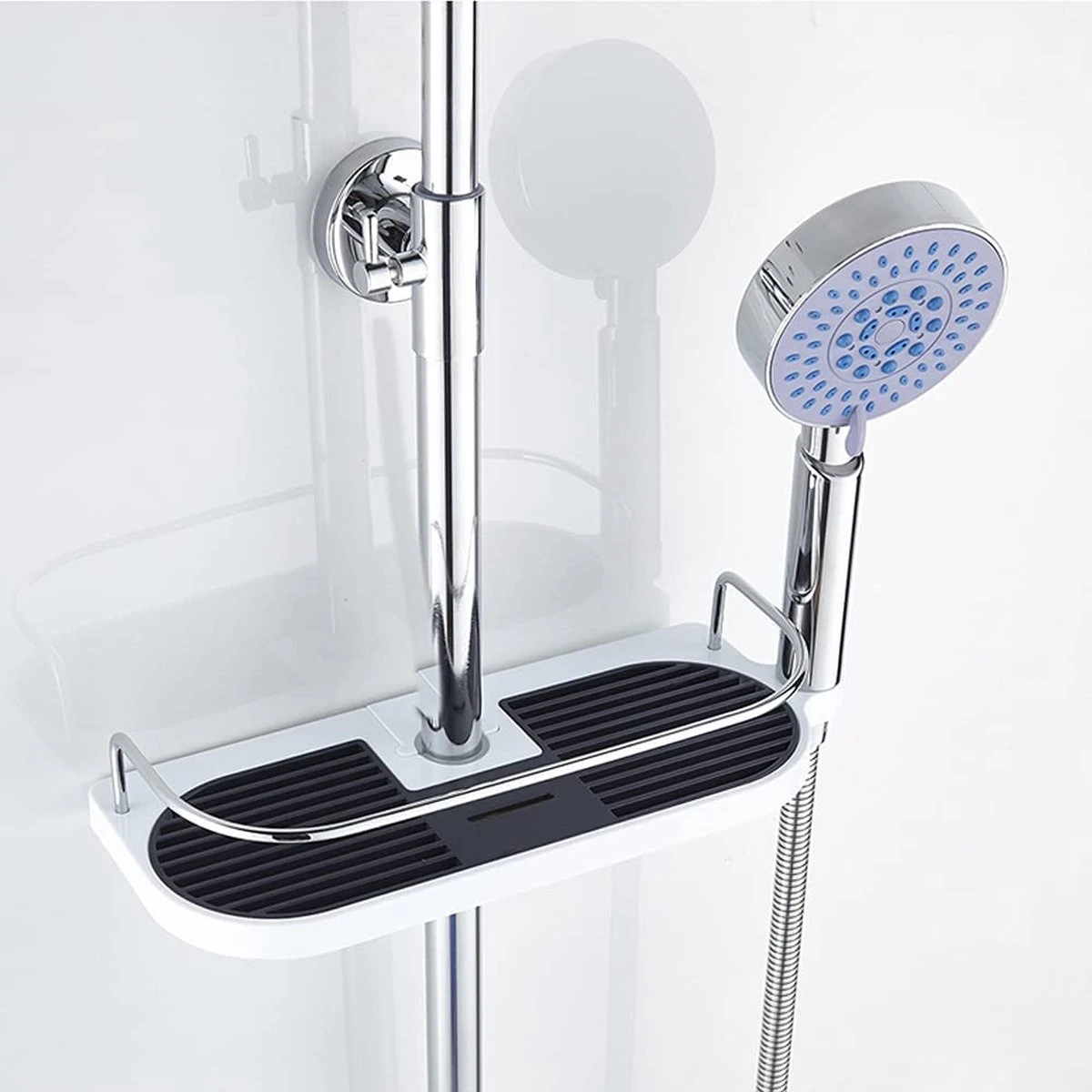 BOTC Doucherek - Zonder Boren - Doucherek Hangend – Badkamer Organizer – Douche Organizer - Doucherekje 8 BOTC Doucherek - Zonder Boren - Doucherek Hangend – Badkamer Organizer – Douche Organizer - Doucherekje - Afbeelding 6