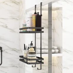 Souiri Doucherek - Stainless Doucherek - Zonder Boren - Doucherek Zwart - Doucherek Hangend - Badkamer Accessoires - RVS - 2 Laags 26 Souiri Doucherek - Stainless Doucherek - Zonder Boren - Doucherek Zwart - Doucherek Hangend - Badkamer Accessoires - RVS - 2 Laags -Badkamer Product Winkel 1200x1200 1526