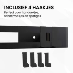 BrandtBergkamp RVS Doucherek 2 Laags – Zonder Boren – Doucherekje Hangend – Badkamerrek Zwart -Badkamer Product Winkel 1200x1200 1597