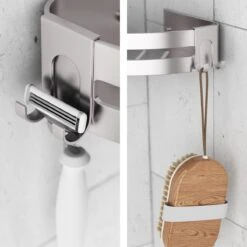 Sanicraft® Doucherekje - Doucherekje Zonder Boren - Geschikt Voor Elk Type Muur - Doucherekje Hangend - Doucheplank - Doucherekje Hoek - Doucherekje Zilver -Badkamer Product Winkel 1200x1200 1604