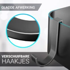 Doucherek 2 Stuks - Douchemand - Hangend Hoek - Telescopisch - Zonder Boren - Zwart - RVS -Badkamer Product Winkel 1200x1200 1663