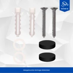 SanitairXL - Doucherek Zwart RVS - 50 Cm Breed - Badkamer Rekje - Douche Rekje - Wandrekje - Hangend Doucherek - Keuken Wandrek -Badkamer Product Winkel 1200x1200 1669