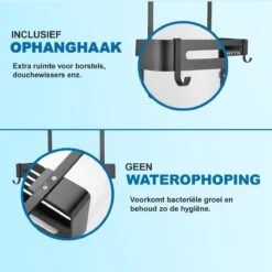 WITTS Doucherek - 2 Laags - Doucherek Zonder Boren - Doucherek Hangend - Doucherekje – Roestvrijj -Badkamer Product Winkel 1200x1200 1673