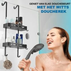 WITTS Doucherek - 2 Laags - Doucherek Zonder Boren - Doucherek Hangend - Doucherekje – Roestvrijj -Badkamer Product Winkel 1200x1200 1675
