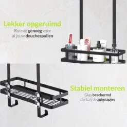 Doucherek Aan Douchewand - Zwart - Doucherekje Hangend - Zonder Boren 14 Doucherek Aan Douchewand - Zwart - Doucherekje Hangend - Zonder Boren -Badkamer Product Winkel 1200x1200 1679