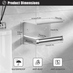 BOTC Toiletrolhouder Met Handdoekhaakjes - Toiletrolhouder - Toiletrolhouder - Zelfklevend / Boren / Zonder Boren - RVS - Zliver 13 BOTC Toiletrolhouder Met Handdoekhaakjes - Toiletrolhouder - Toiletrolhouder - Zelfklevend / Boren / Zonder Boren - RVS - Zliver -Badkamer Product Winkel 1200x1200 169