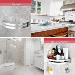 Sens Design Doucherekjes Set Van 3 - Doucherek Zonder Boren - Zilver -Badkamer Product Winkel 1200x1200 1692