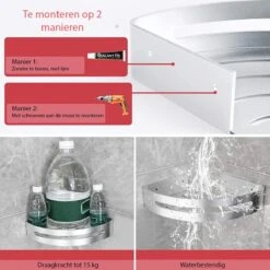 Sens Design Doucherekjes Set Van 3 - Doucherek Zonder Boren - Zilver -Badkamer Product Winkel 1200x1200 1694