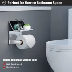 BOTC Toiletrolhouder Met Handdoekhaakjes - Toiletrolhouder - Toiletrolhouder - Zelfklevend / Boren / Zonder Boren - RVS - Zliver 15 BOTC Toiletrolhouder Met Handdoekhaakjes - Toiletrolhouder - Toiletrolhouder - Zelfklevend / Boren / Zonder Boren - RVS - Zliver -Badkamer Product Winkel 1200x1200 170