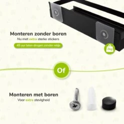 Doucherek Zwart 30 CM - Badkamer Rekje Douche - Zonder Boren - Douchemandje -Badkamer Product Winkel 1200x1200 1704