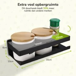 Doucherek Zwart 30 CM - Badkamer Rekje Douche - Zonder Boren - Douchemandje -Badkamer Product Winkel 1200x1200 1705