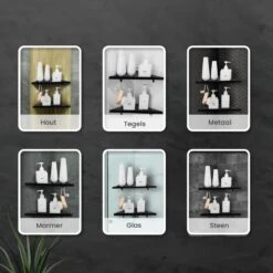 Dubbele Doucherek Zwart Zonder Boren – Sterke Lijmbasis - Badkamer Rek – Hoek – Doucherekjes – Incl. Schroeven – Incl. 2 Haken 14 Dubbele Doucherek Zwart Zonder Boren – Sterke Lijmbasis - Badkamer Rek – Hoek – Doucherekjes – Incl. Schroeven – Incl. 2 Haken -Badkamer Product Winkel 1200x1200 1726