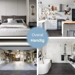 Doucherek Hangend - Ophangbaar Doucherek - Mat Zwart - Badkamerrek - Zonder Boren - Doucherek Aan Douchewand - Doucherekje -Badkamer Product Winkel 1200x1200 1735