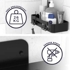 Doucherekje Van Sanicraft® - Doucherekje Zonder Boren - Geschikt Voor Elk Type Muur - Hangend - Roestvrij - 2 Stuks - Zwart 15 Doucherekje Van Sanicraft® - Doucherekje Zonder Boren - Geschikt Voor Elk Type Muur - Hangend - Roestvrij - 2 Stuks - Zwart -Badkamer Product Winkel 1200x1200 1743