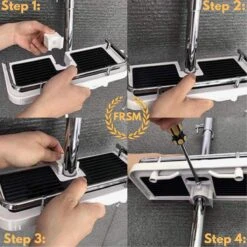 Merkloos Doucherek Zonder Boren –Douchemand- Badkamerrek-Doucheplank- Badkamer Organiser- Doucherek Hangend-Doucherek Zwart – Doucherek Hangend – Badkamer Organizer – Douche Organizer - Doucherekje - Doucherekje Zonder Boren-Zilver-Zwart-Wit -Badkamer Product Winkel 1200x1200 1746