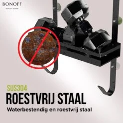 Bonoff Doucherek Zwart – 2 Laags - Doucherek Zonder Boren - Zwart – Doucherek Hangend - Badkamerrek –RVS – Badkamer Accessoires – Stijlvol 21 Bonoff Doucherek Zwart – 2 Laags - Doucherek Zonder Boren - Zwart – Doucherek Hangend - Badkamerrek –RVS – Badkamer Accessoires – Stijlvol -Badkamer Product Winkel 1200x1200 1762